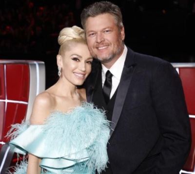 Richard Shelton's son Blake Shelton and his fiance Gwen Stefani